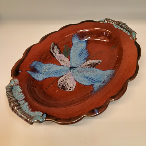 Click to view detail for #241154 Platter, Scalloped Edge Red $22